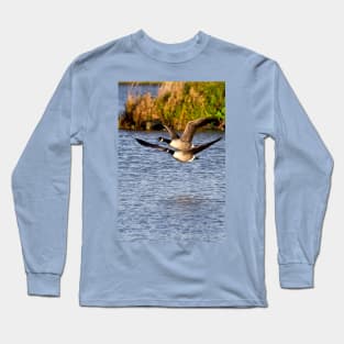 Canada Geese in flight Long Sleeve T-Shirt